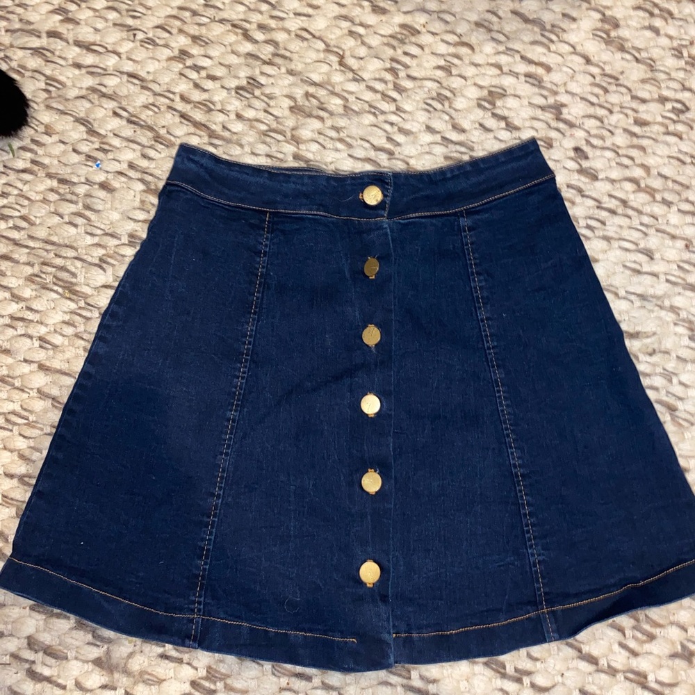 Denim Button Down Skirt